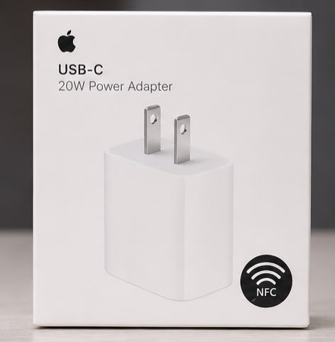 Apple USB-C 20W Power Adapter – Fast Charger With NFC Scan