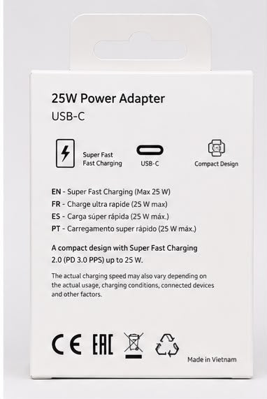 Samsung 25W USB-C Power Adapter – Super Fast Charging