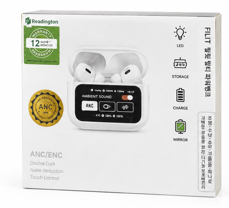 ANC Wireless Earbuds with Touch Control & Digital Display – Bluetooth 5.3 Earbuds