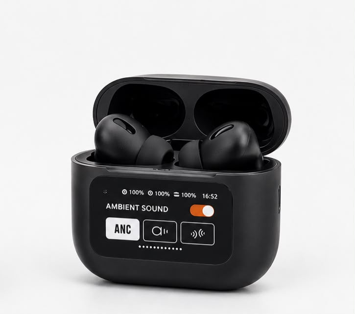 ANC/ENC Wireless Earbuds Black – Double Noise Reduction | Touch Control | Bluetooth