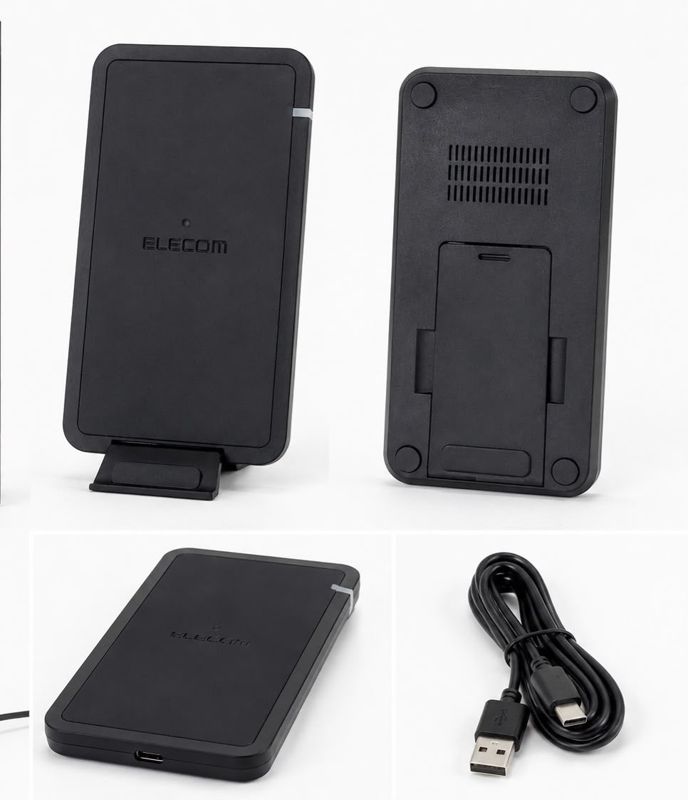 ELECOM 5W Qi Wireless Charger – Fast & Convenient Wireless Charging Stand