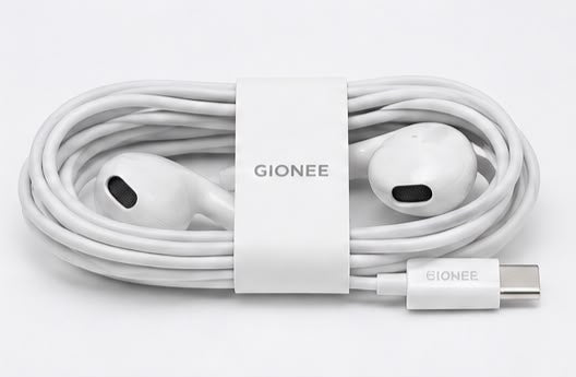 GIONEE USB Type-C Wired Earphones with Mic – Premium Sound & Hands-Free Calling